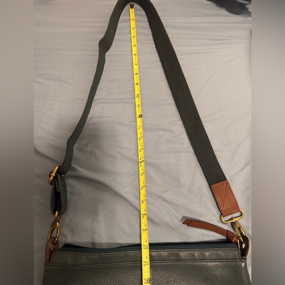 Fossil Dark Green Leather Crossbody Bag - Picture 16 of 16